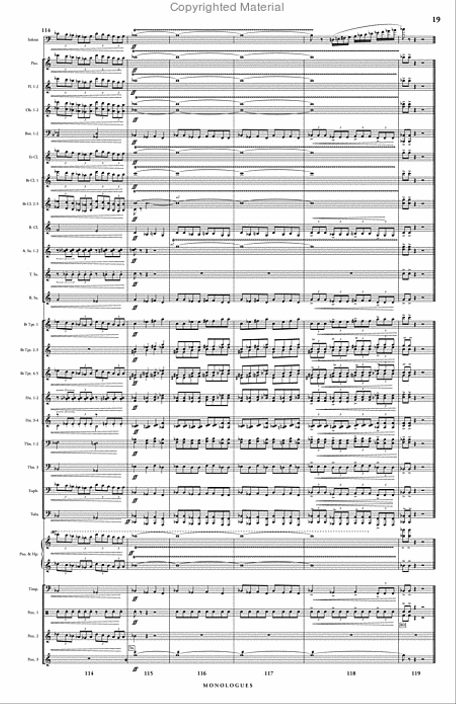 Monologues Concert Band scores gallery preview page 20