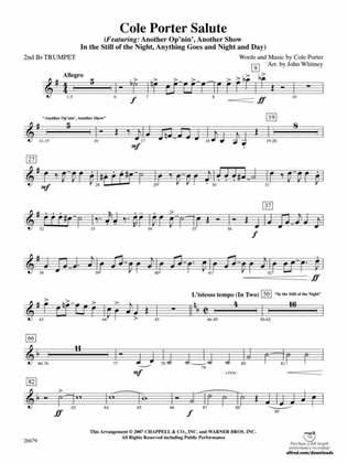 Cole Porter Salute: 2nd B-flat Trumpet
