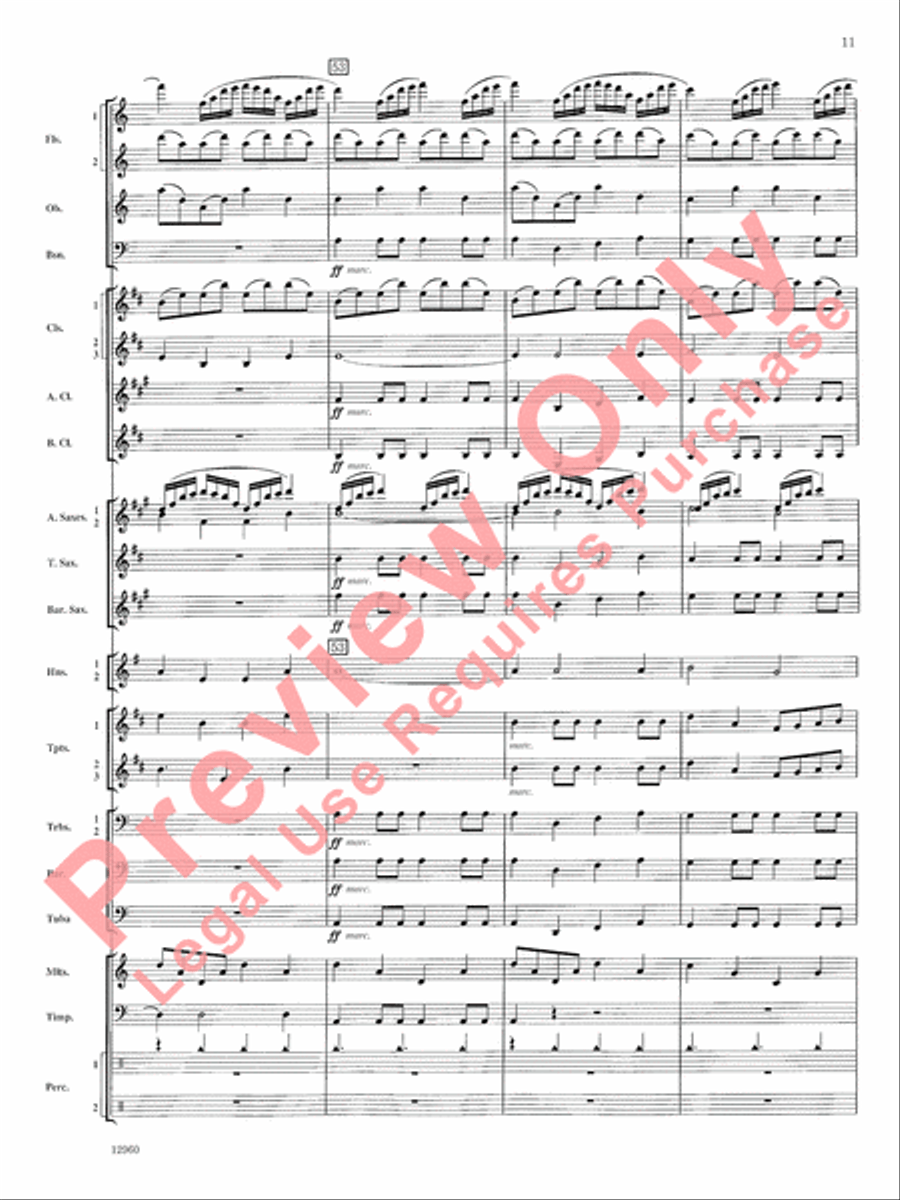 Sailing Songs Concert Band scores gallery preview page 12