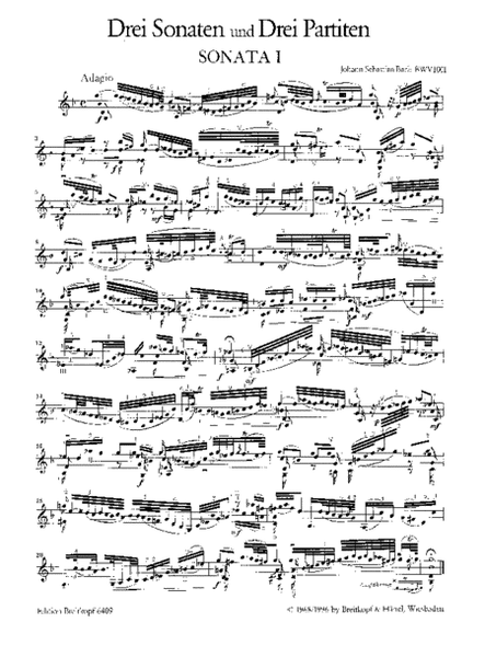3 Sonatas and 3 Partitas BWV 1001-1006