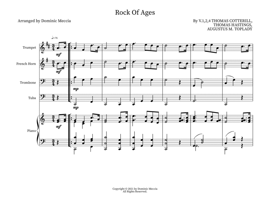 Rock Of Ages Small Ensemble scores gallery preview page 1