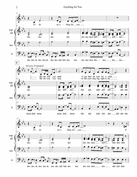 Anything For You - SATB A Cappella image number null