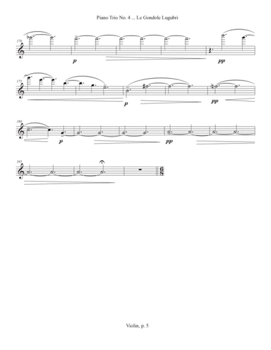 Piano Trio No. 4 ... Le Gondole Lugubri (2022) violin part