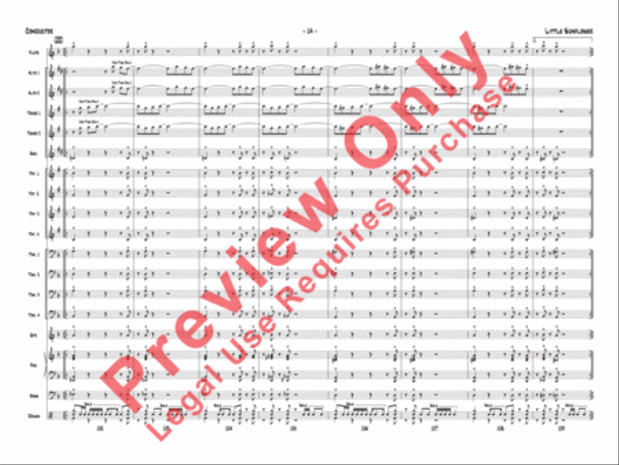 Little Sunflower Little Sunflower Jazz Ensemble scores gallery preview page 17