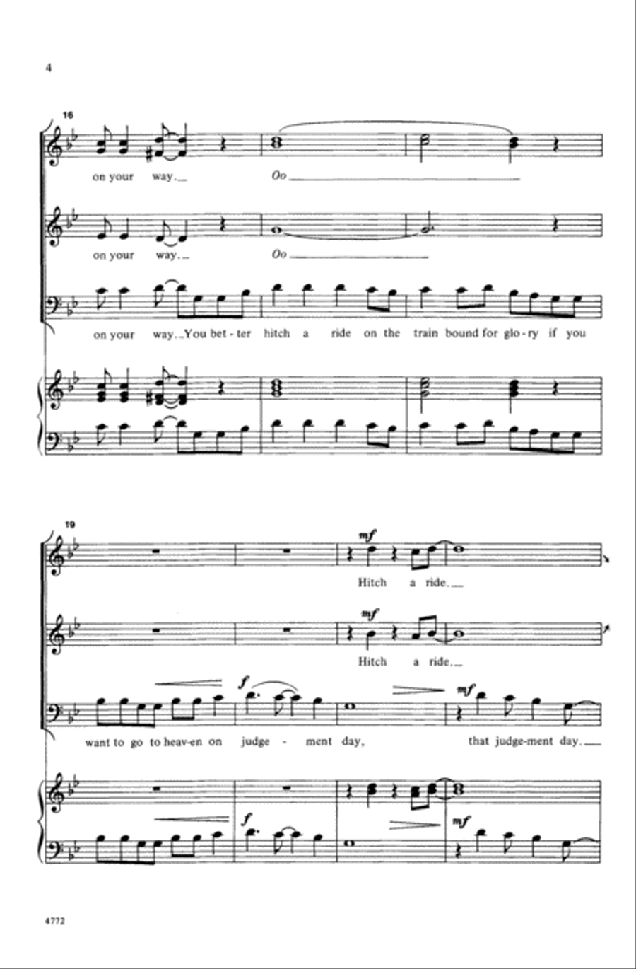Hitch a Ride A Cappella scores gallery preview page 3