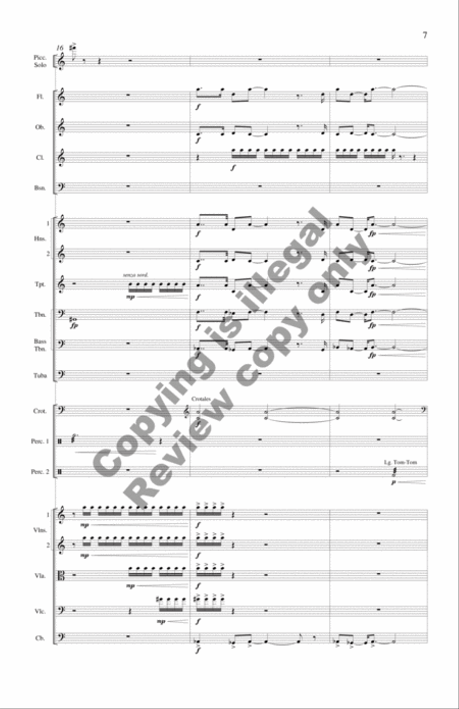 Concerto for Piccolo Solo and Chamber Orchestra (Additional Full Score) Chamber Orchestra scores gallery preview page 8