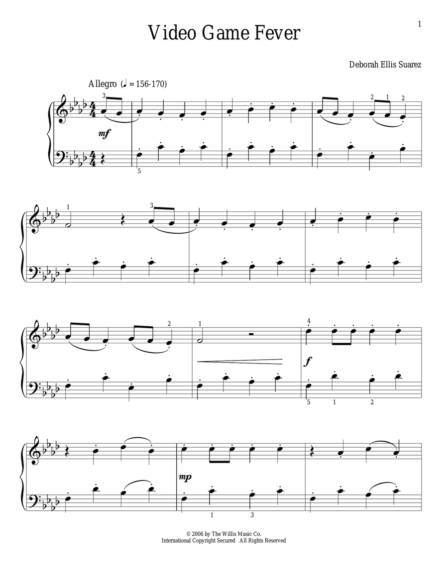 Video Game Fever Piano Method scores gallery preview page 1