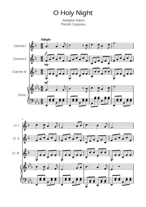 O Holy Night - Clarinet Trio w/ Piano