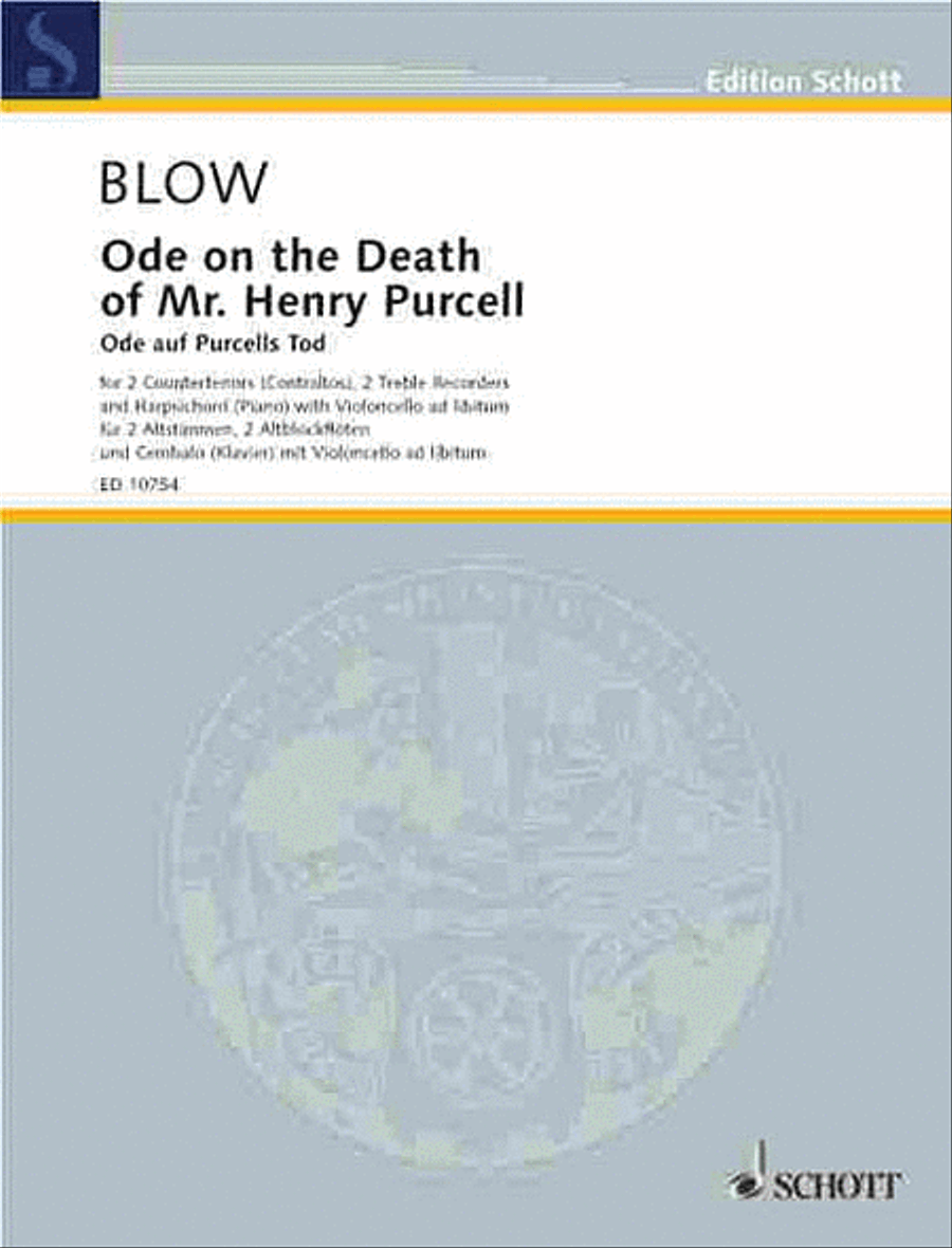 Ode on the Death of Mr. Henry Purcell Score scores gallery preview page 1