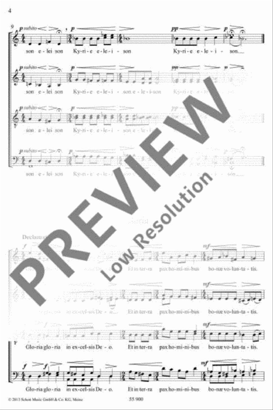 Missa brevis 4-Part scores gallery preview page 5