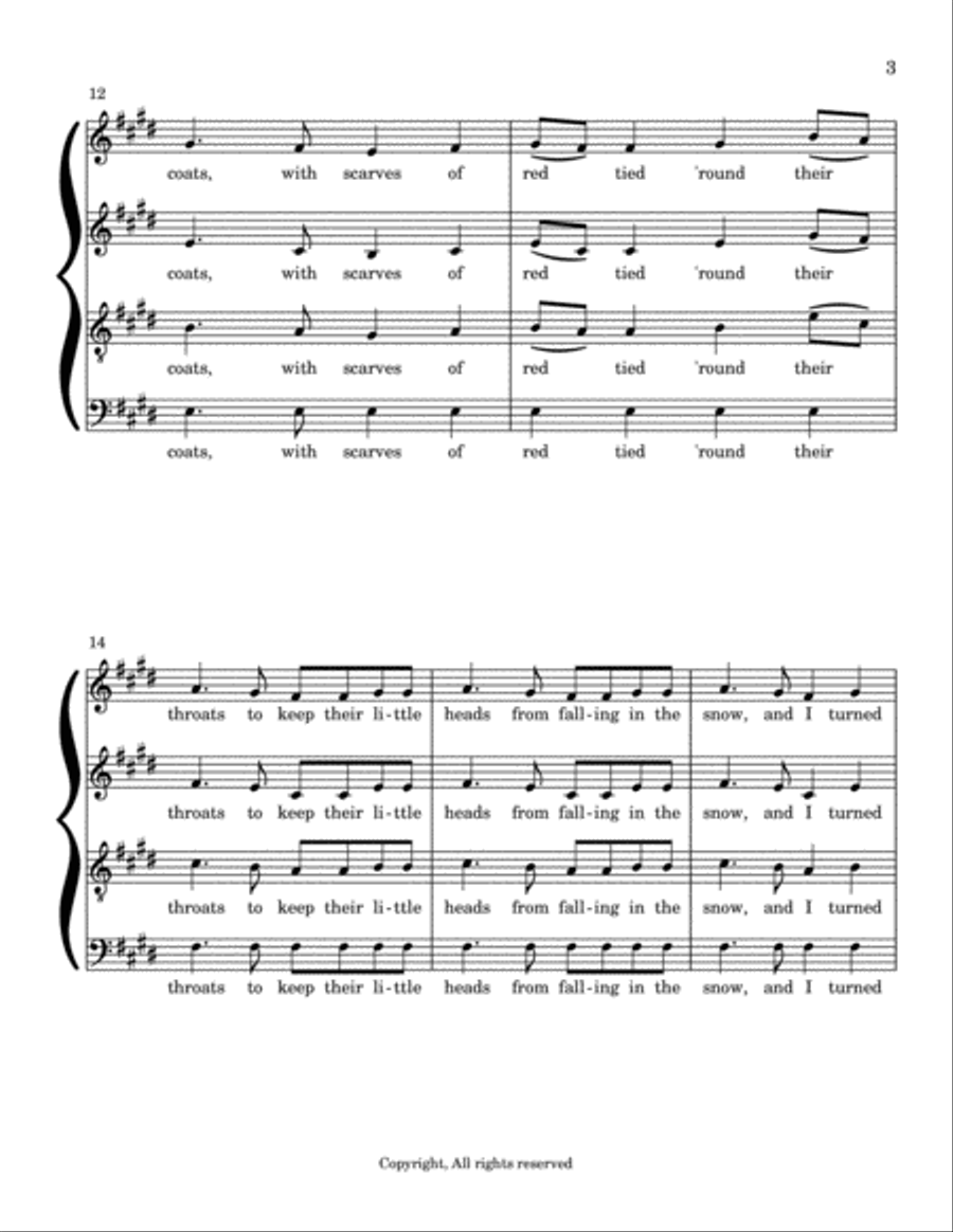 White Winter Hymnal (A Capella Arrangement) 4-Part scores gallery preview page 3