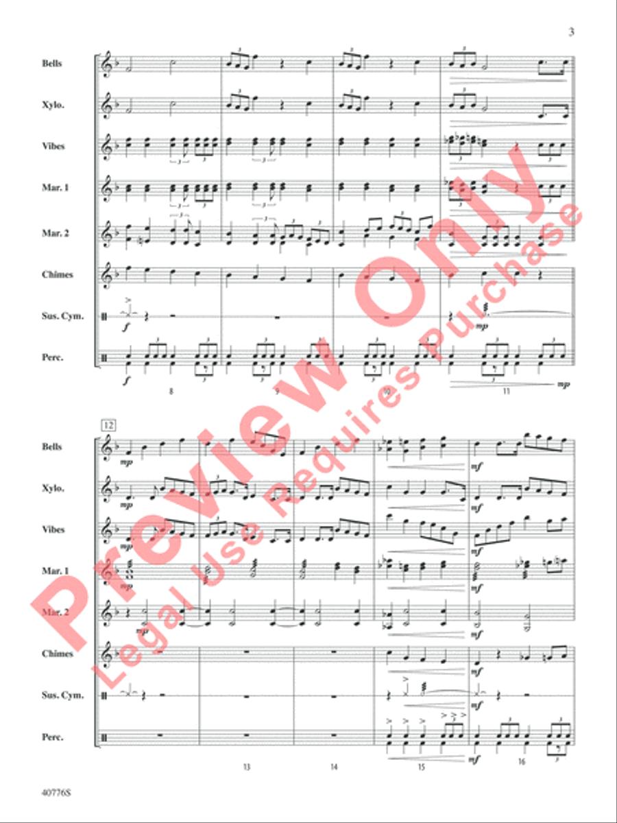 Star Wars Medley Percussion Ensemble scores gallery preview page 4