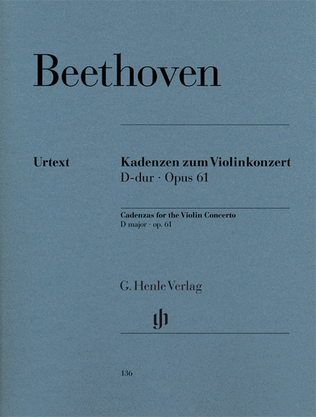Book cover for Cadenzas to Violin Concerto Op. 61