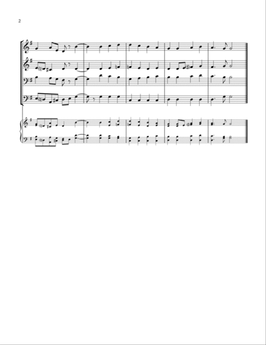 HYMN TO JOY (Joyful, Joyful We Adore Thee) Small Ensemble scores gallery preview page 2