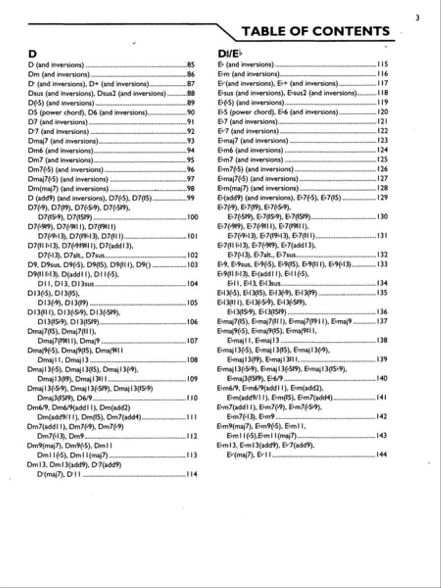 Keyboard Picture Chord Encyclopedia Piano scores gallery preview page 3
