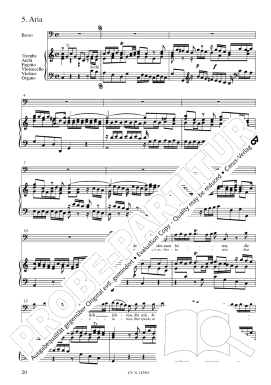 Heart and mouth and thought and action (Herz und Mund und Tat und Leben) 4-Part scores gallery preview page 21