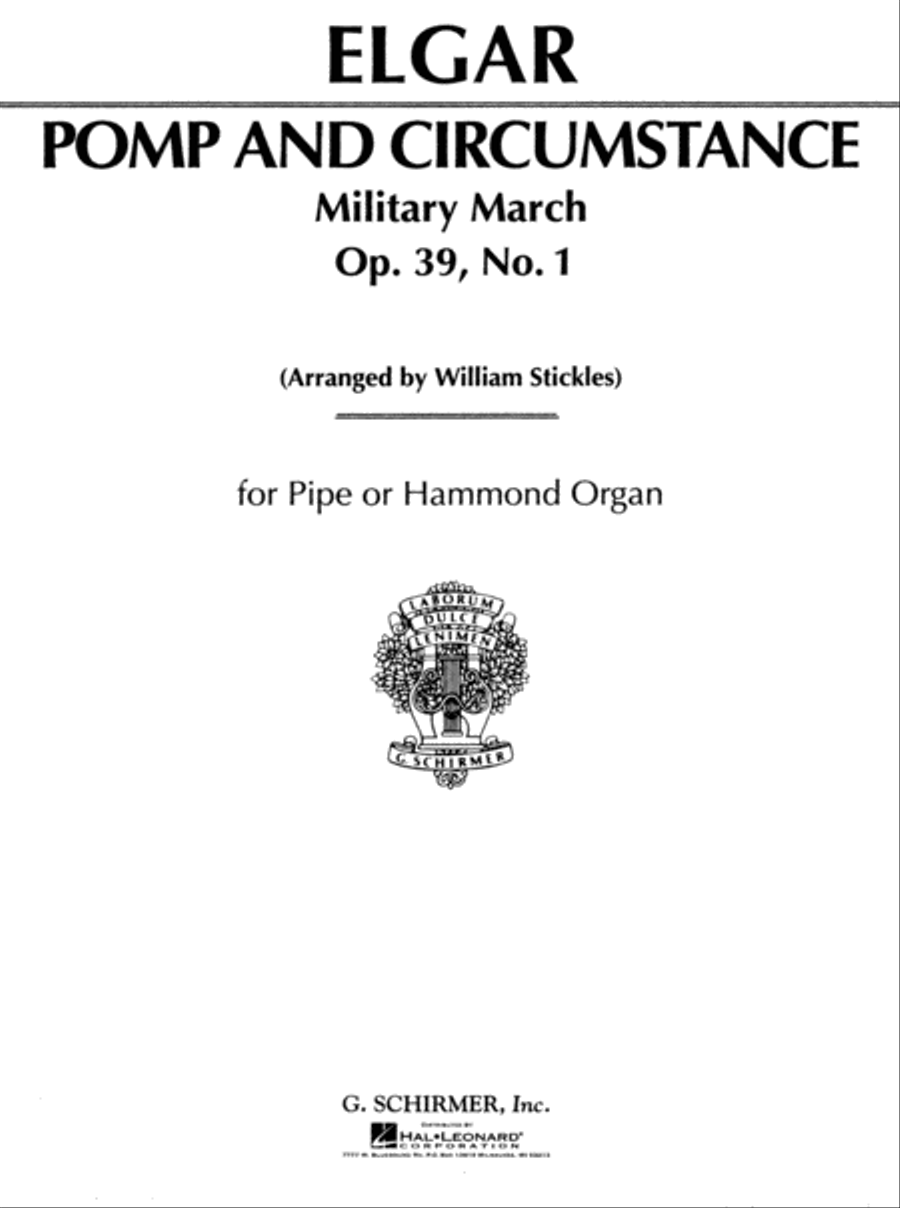 Pomp and Circumstance, Military March #1 in D Organ scores gallery preview page 1
