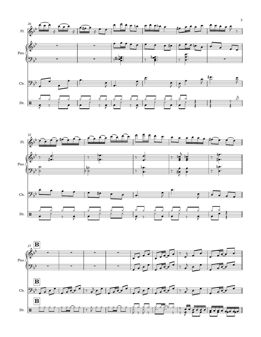 Longa Riad - Trio Jazz Ensemble scores gallery preview page 3