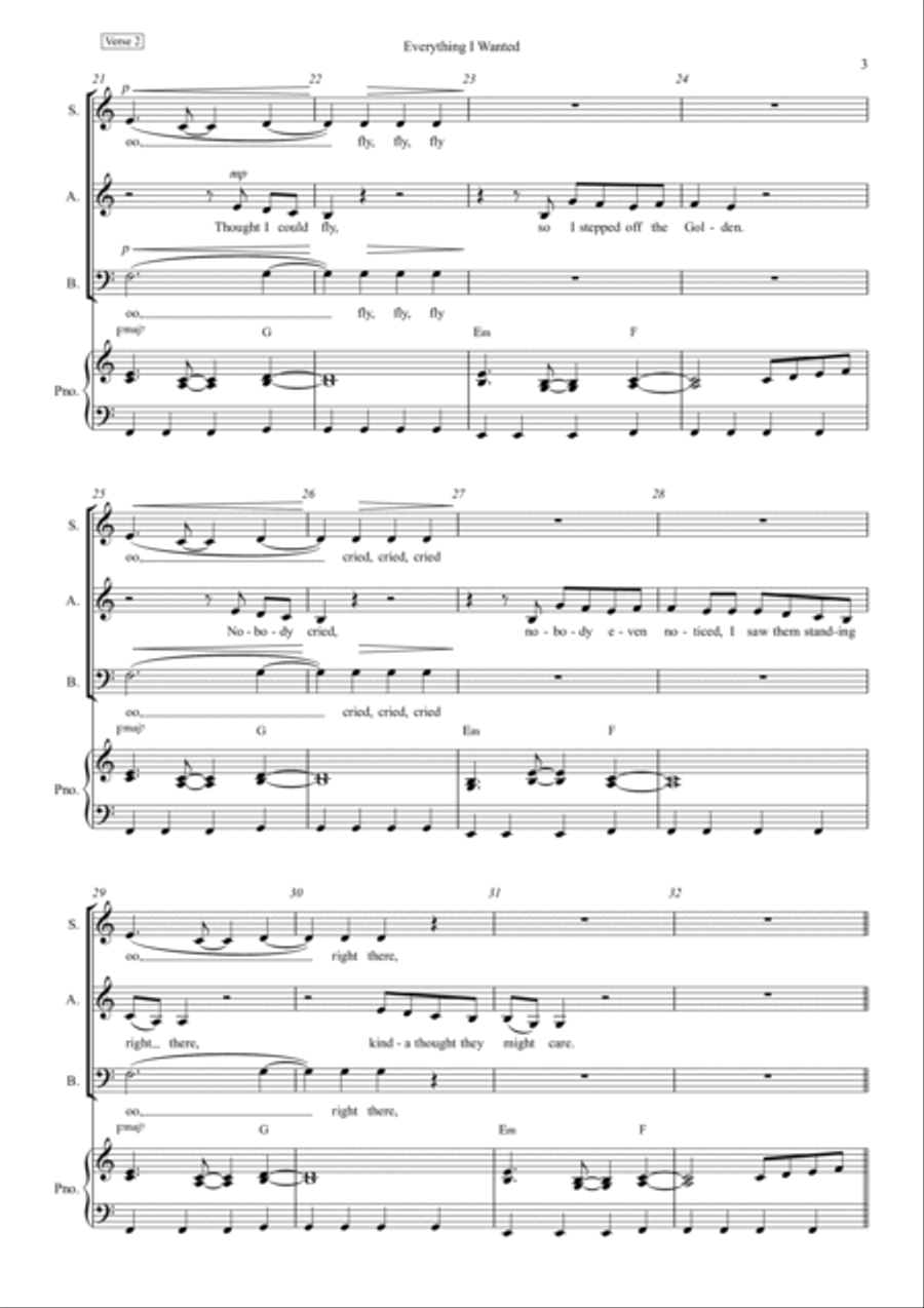 Everything I Wanted 3-Part scores gallery preview page 3