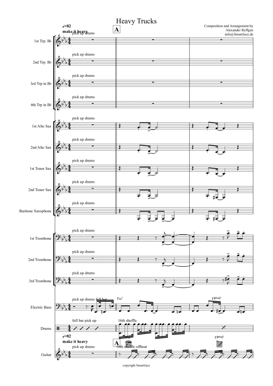 Heavy Trucks Jazz Ensemble scores gallery preview page 1