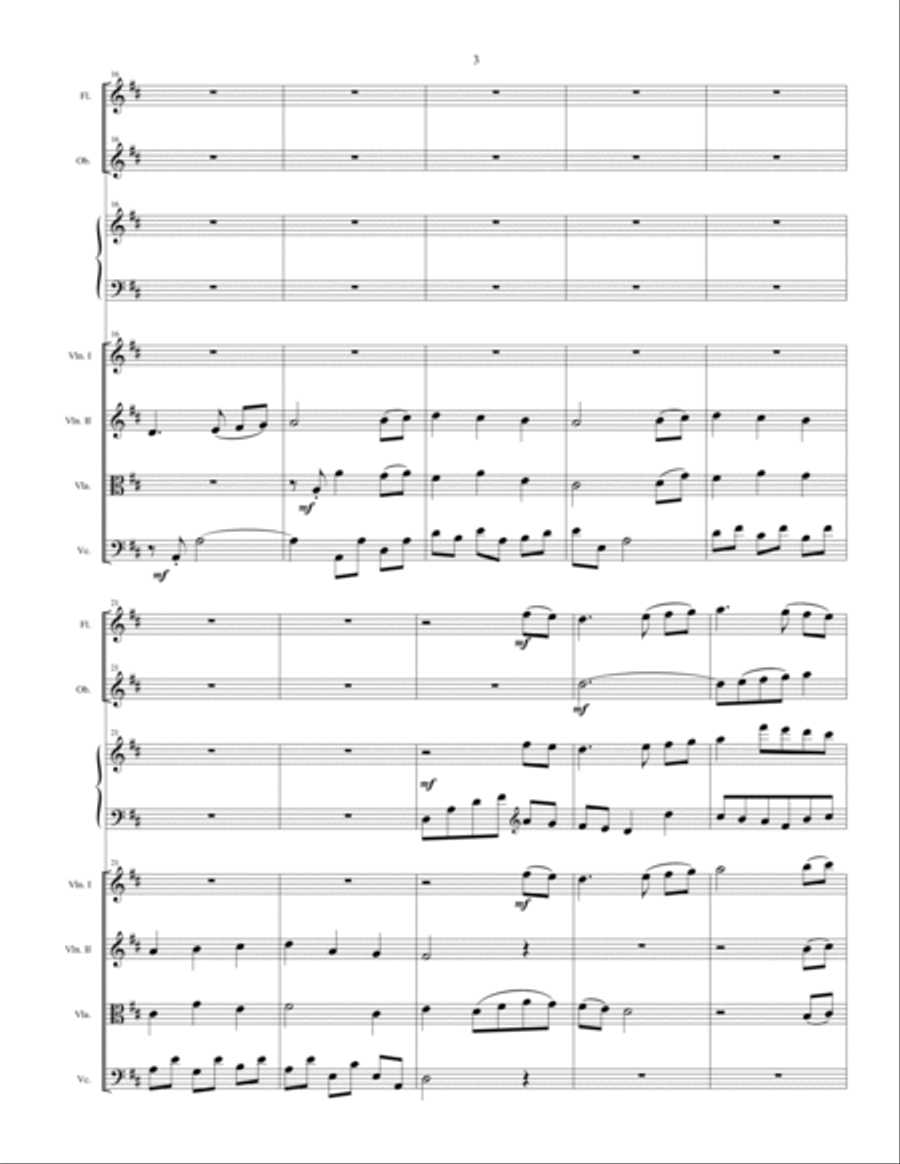 Fantasia for Christmas (chamber orchestra) Chamber Orchestra scores gallery preview page 3