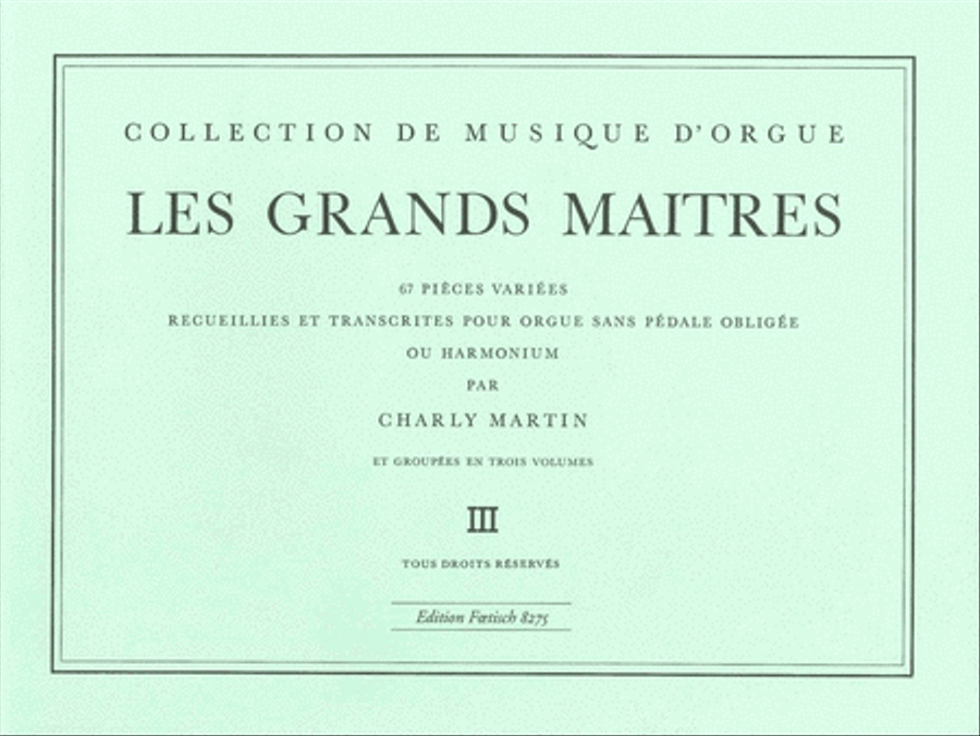 Les Grands Maitres Vol 3 Harmonium scores gallery preview page 1