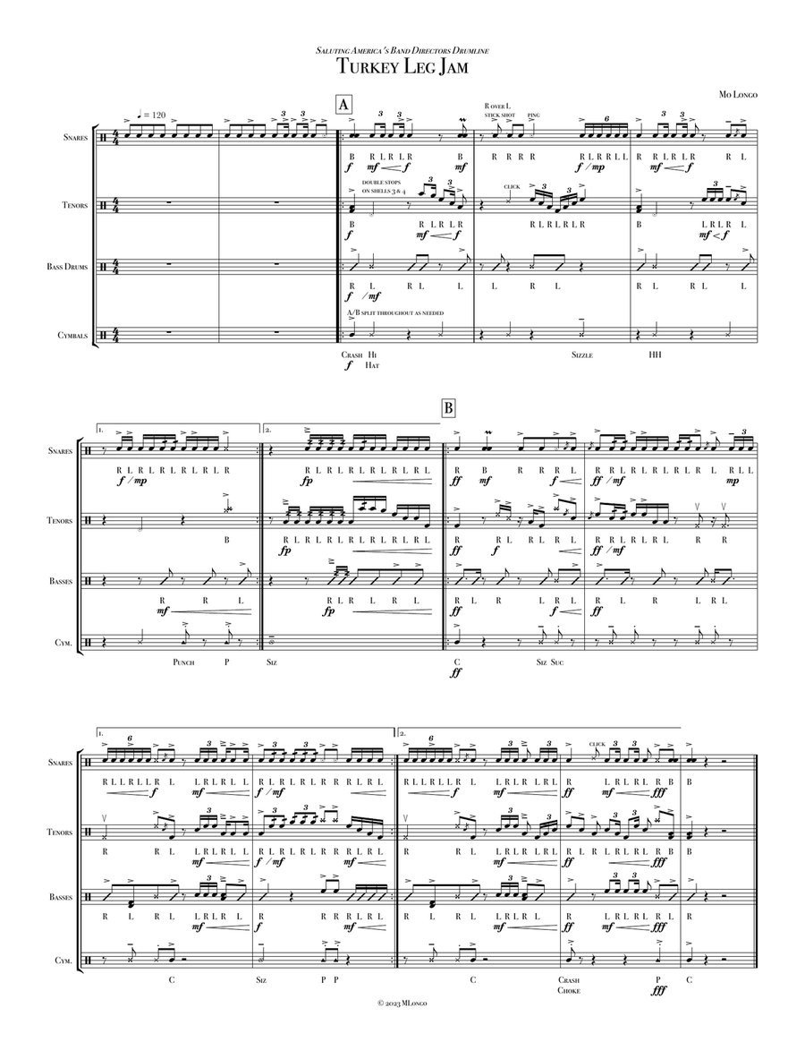 Turkey Leg Jam (drumline cadence)