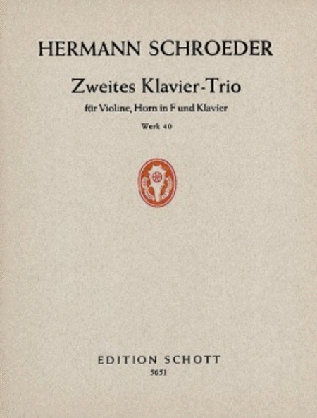Piano Trio No. 2, Op. 40
