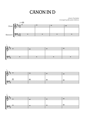 Pachelbel Canon in D • oboe & bassoon duet sheet music