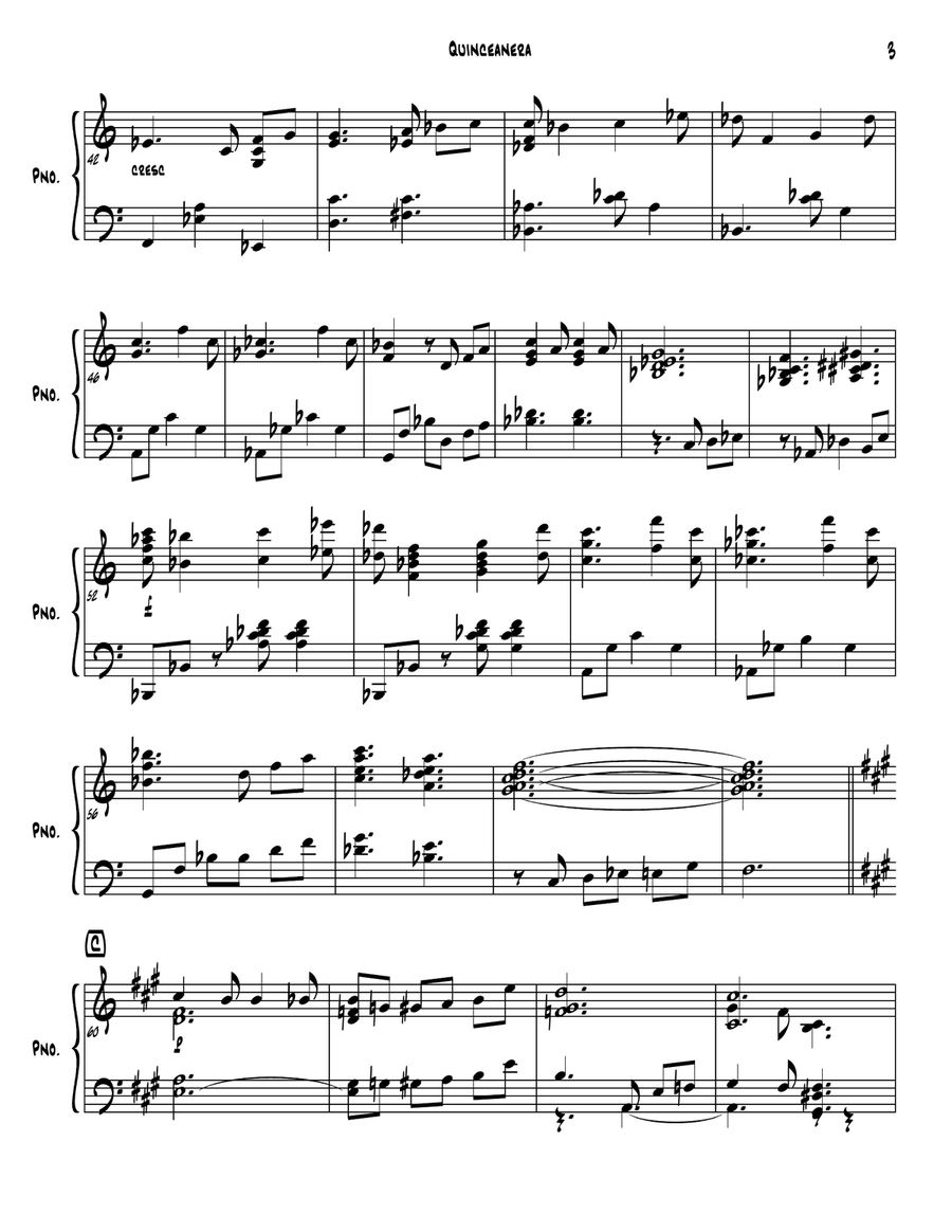 Quinceañera (sweet sixteen) Piano Solo scores gallery preview page 3