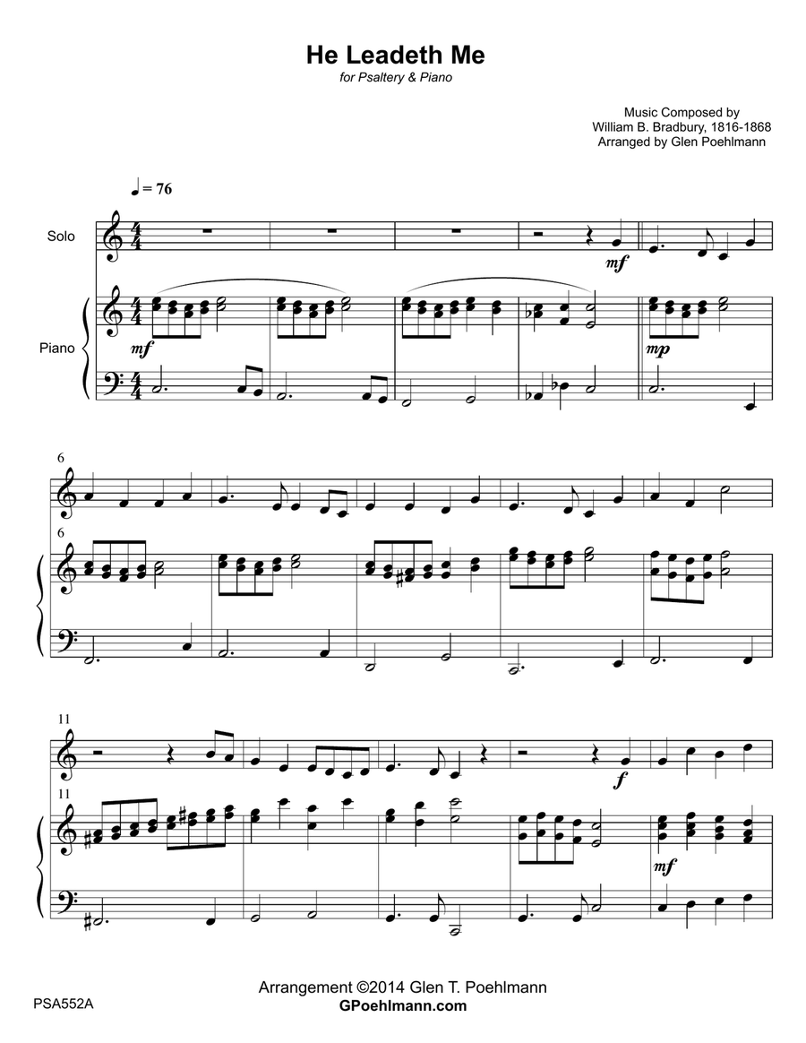 THREE HYMNS FOR THE PSALTERY - Psaltery with Piano Accompaniment Alto Recorder scores gallery preview page 1