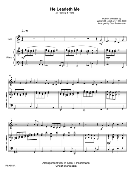 THREE HYMNS FOR THE PSALTERY - Psaltery with Piano Accompaniment image number null