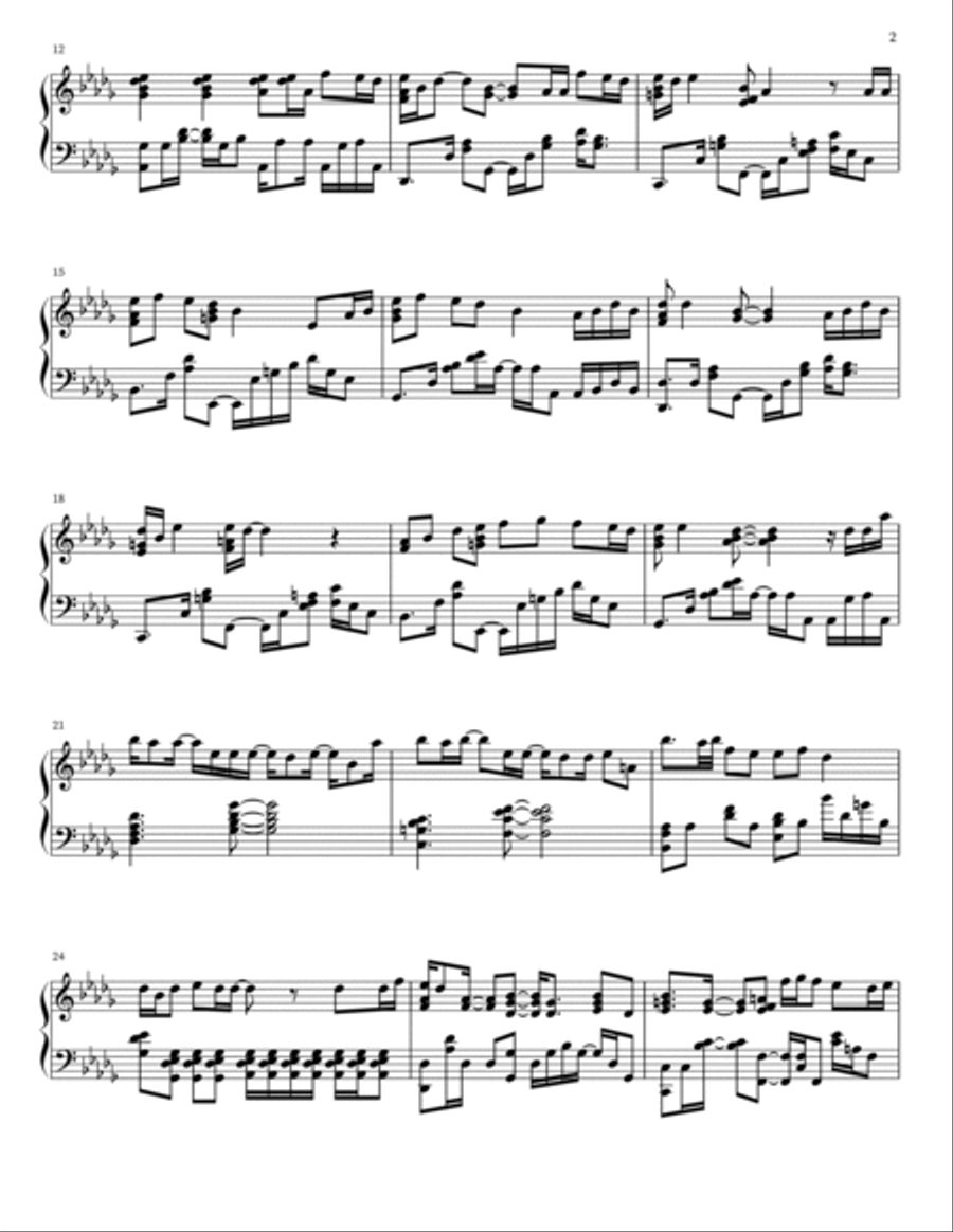 Yet To Come Piano Solo scores gallery preview page 2