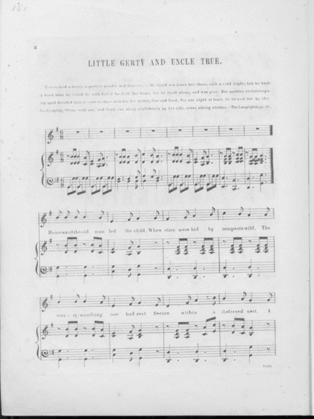 Little Gerty and Uncle True. Ballad