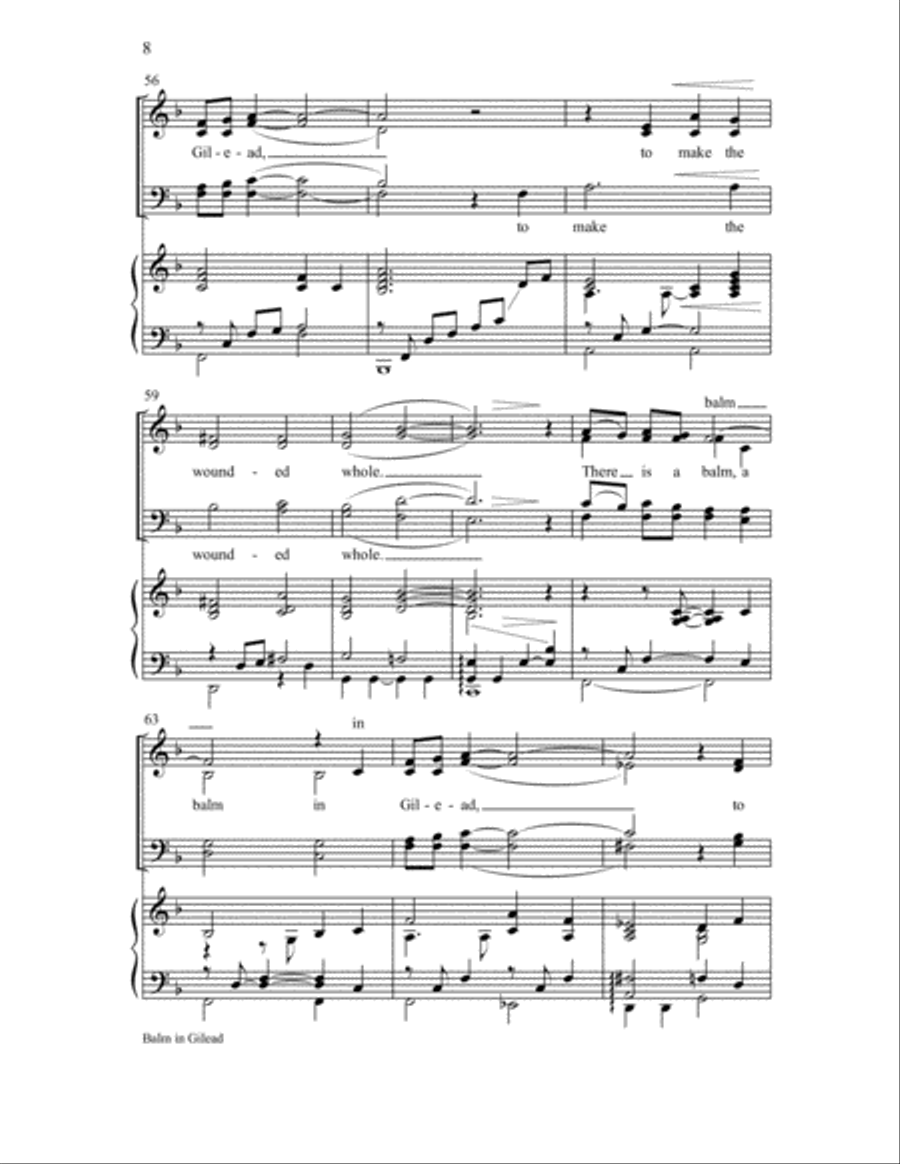 Balm in Gilead 4-Part scores gallery preview page 7
