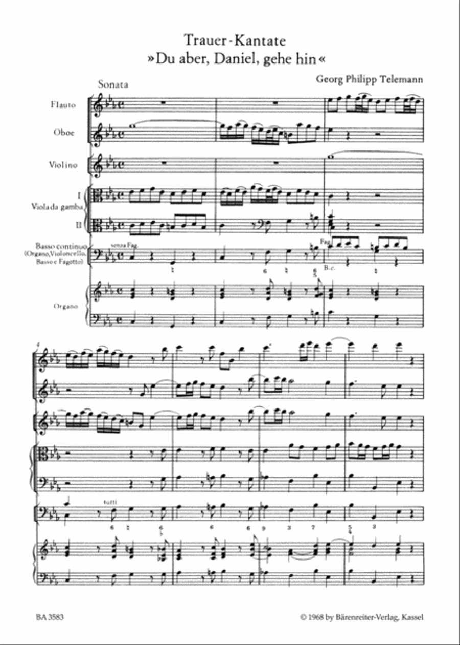 Du aber, Daniel, gehe hin 4-Part scores gallery preview page 2