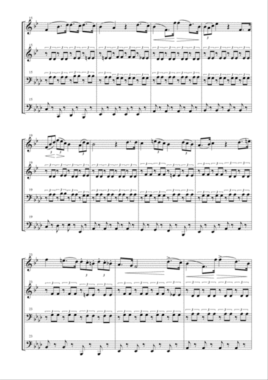 Choir of the Jewish Slaves for Brass Quartet Choir of the Jewish Slaves for Brass Quartet Choir scores gallery preview page 3