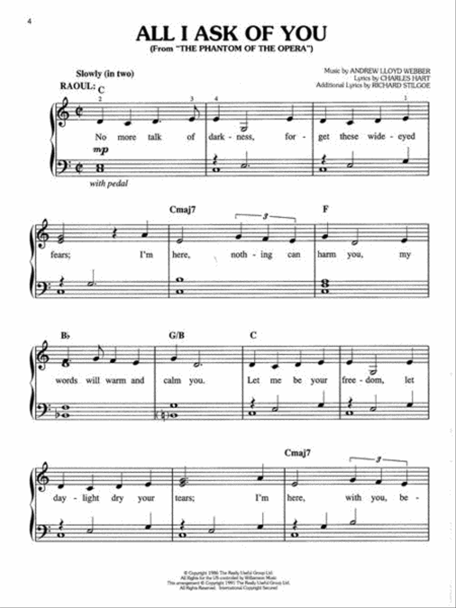 The Best of Andrew Lloyd Webber Piano scores gallery preview page 5
