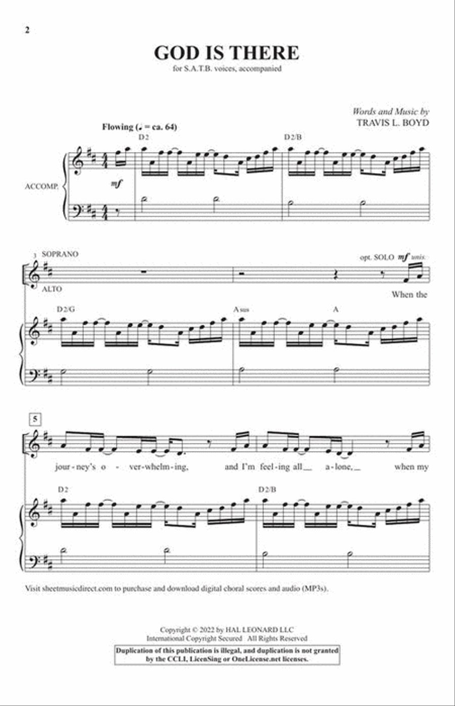 God Is There God Is There 4-Part scores gallery preview page 3