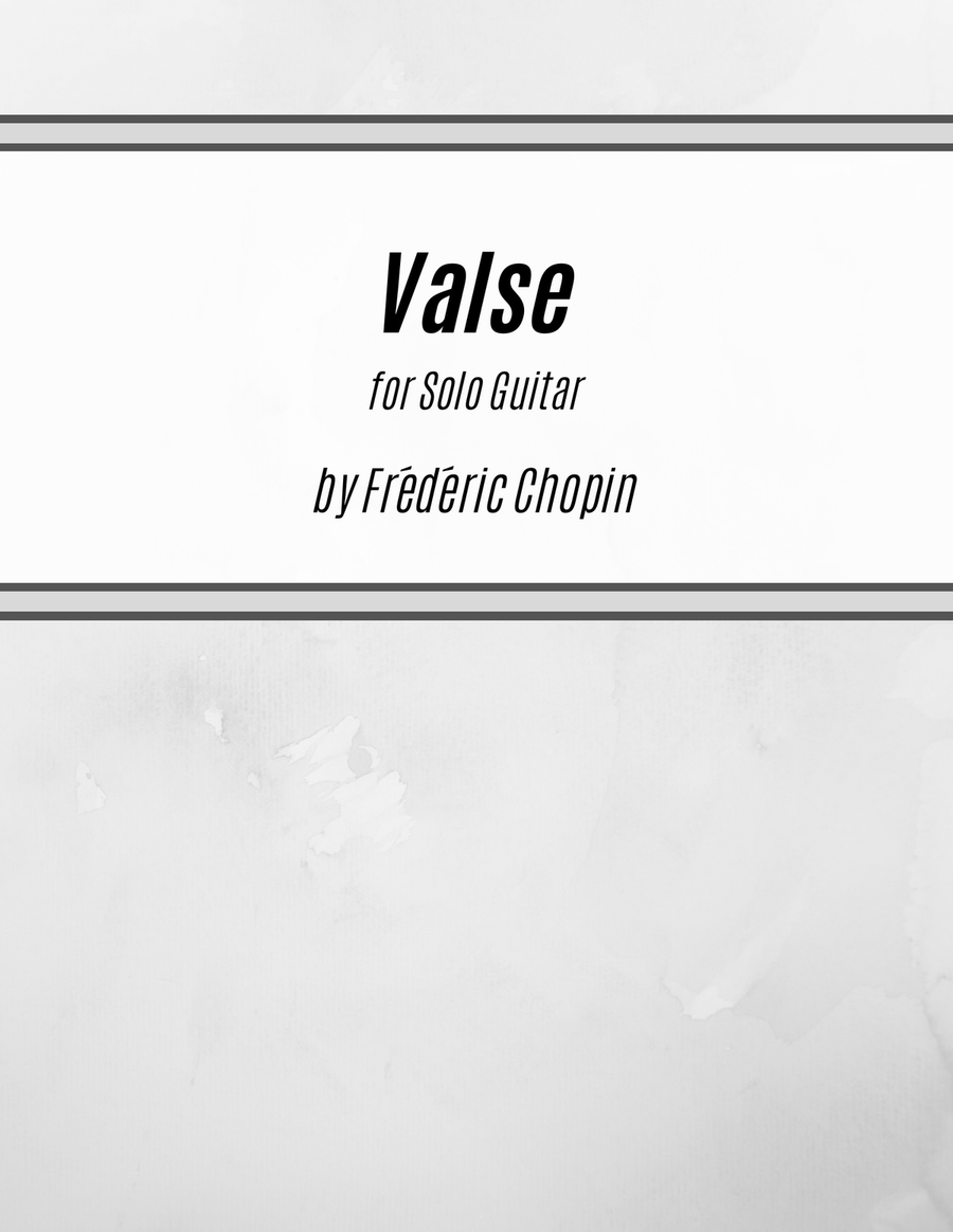 Valse Op. 69 No. 2 (for Solo Guitar) Acoustic Guitar scores gallery preview page 1