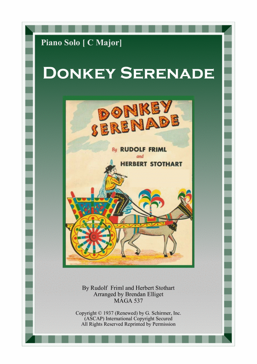 Donkey Serenade Piano Solo scores gallery preview page 1
