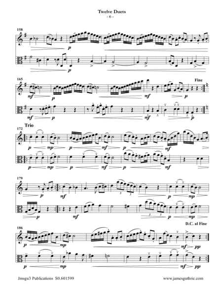 Mozart: 12 Duets K. 487 for Flute & Viola image number null