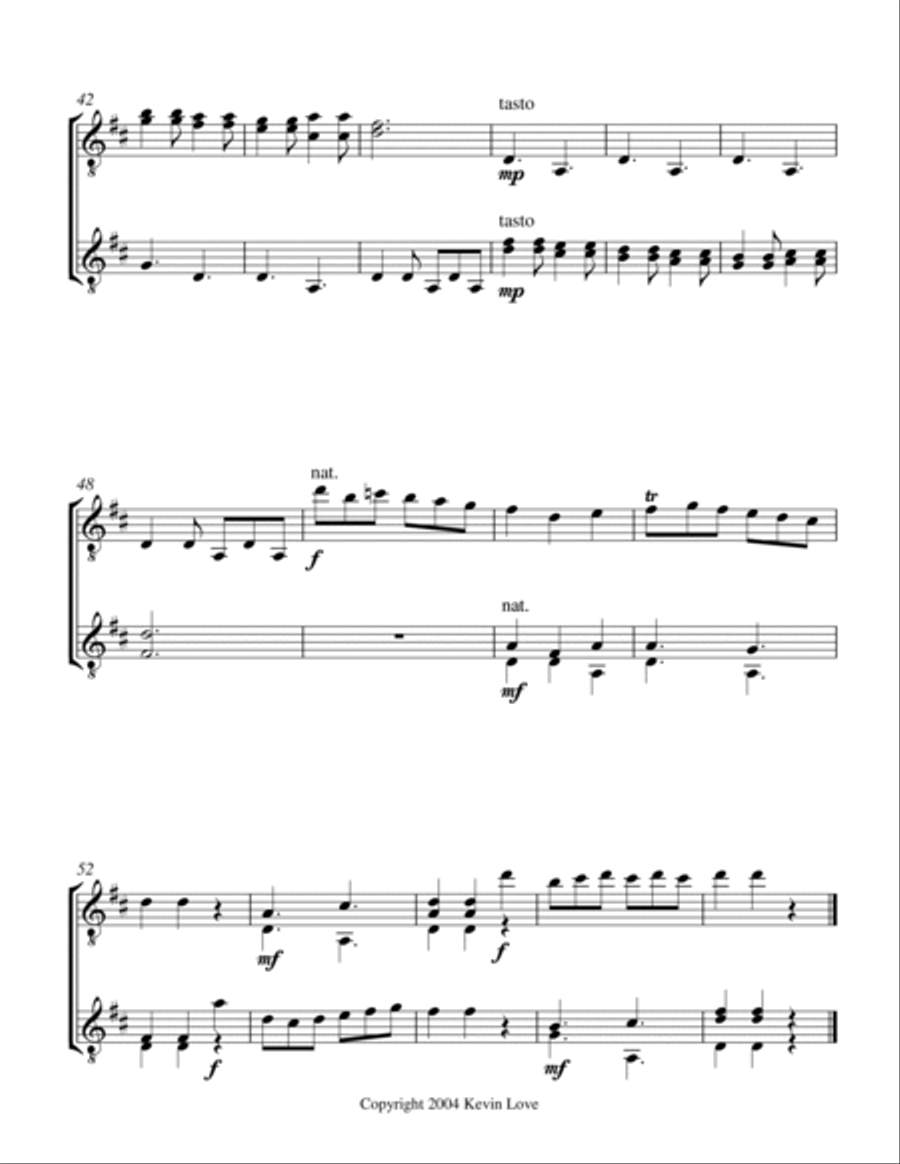 Duelling Vihuelas 1 - 3 (Guitar Duo) - Score and Parts Classical Guitar scores gallery preview page 6