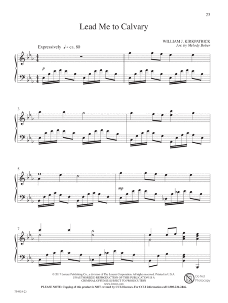 The Wonder of Glorious Love Piano Solo scores gallery preview page 6