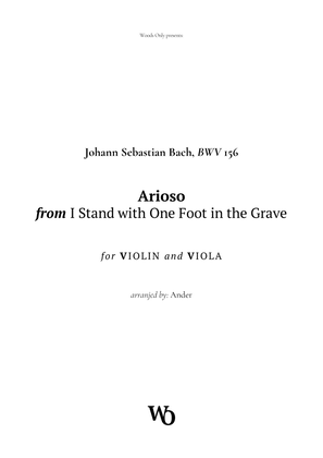 Book cover for Arioso by Bach for Violin and Viola Duet