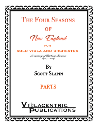 The Four Seasons of New England for Solo Viola and Orchestra-PARTS ONLY