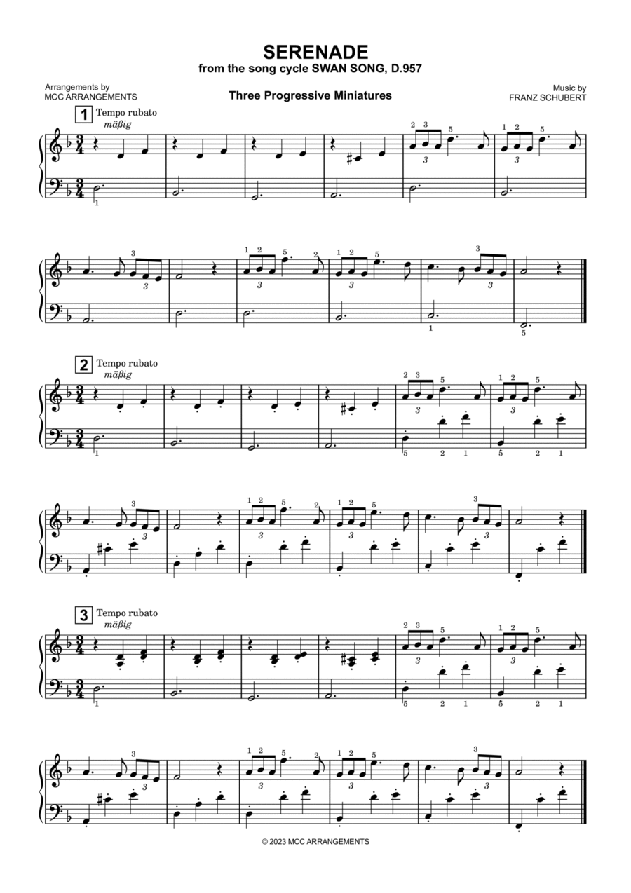 Serenade Serenade Piano Method scores gallery preview page 1