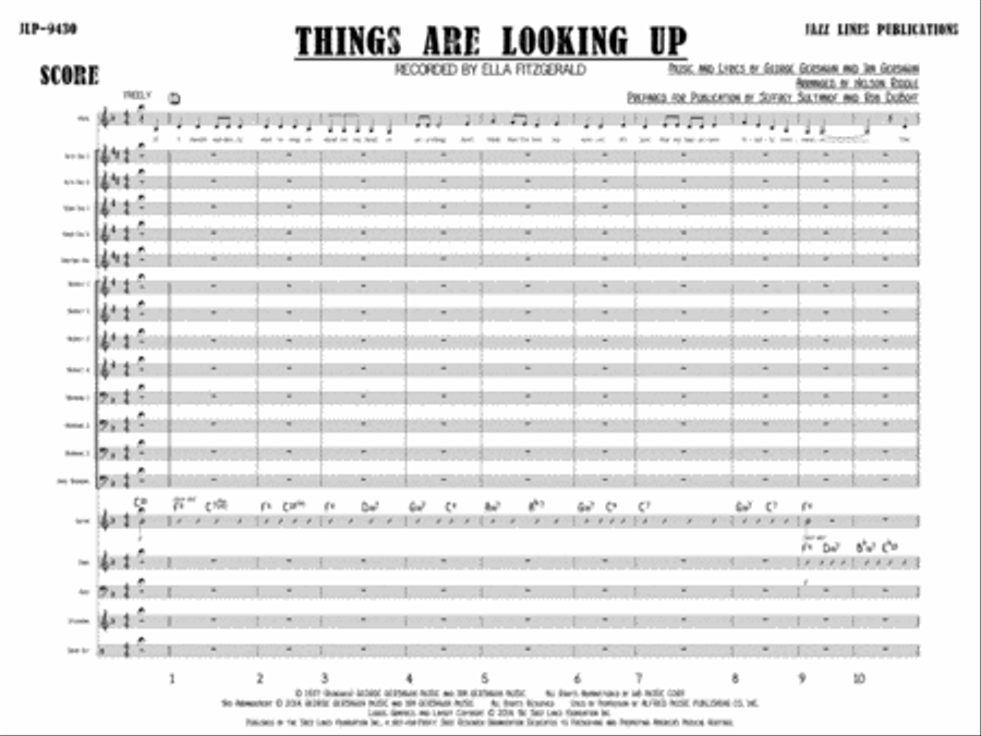 Things Are Looking Up Big Band scores gallery preview page 6