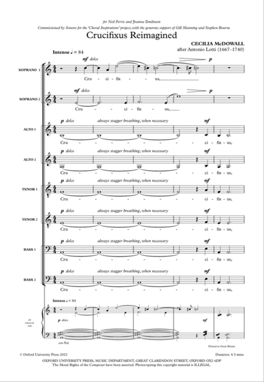 Crucifixus Re-imagined SSAATTBB scores gallery preview page 2