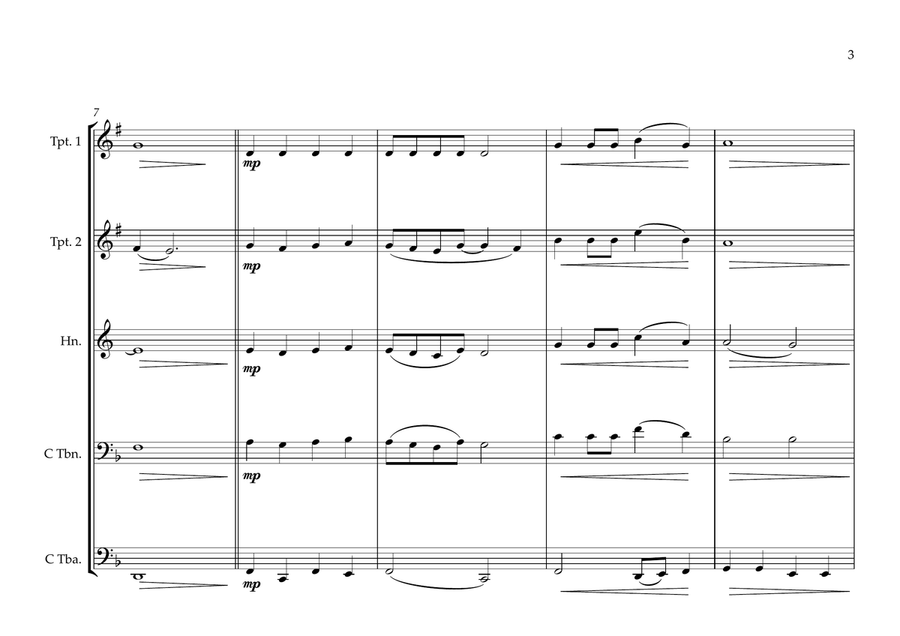 Malawi National Anthem for Brass Quintet (World National Anthem Series) Brass Quintet scores gallery preview page 3